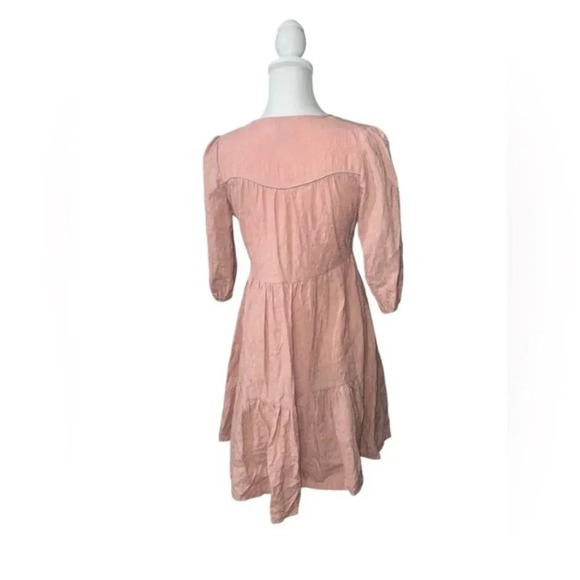 Jaase Floral Rose Print Baby Pink Long sleeve Sz Small - Picture 3 of 5